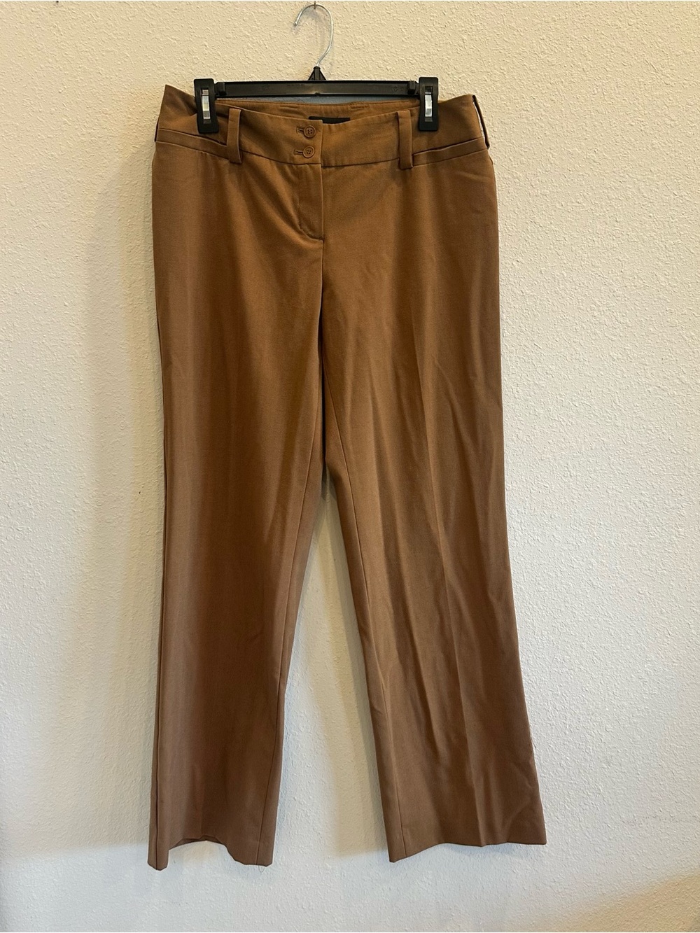 Focus 2000 Brown Straight Leg Career Pants Size 6 Office Chic